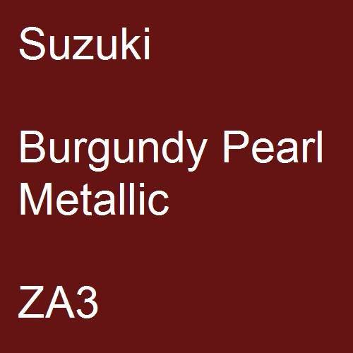 Suzuki, Burgundy Pearl Metallic, ZA3.